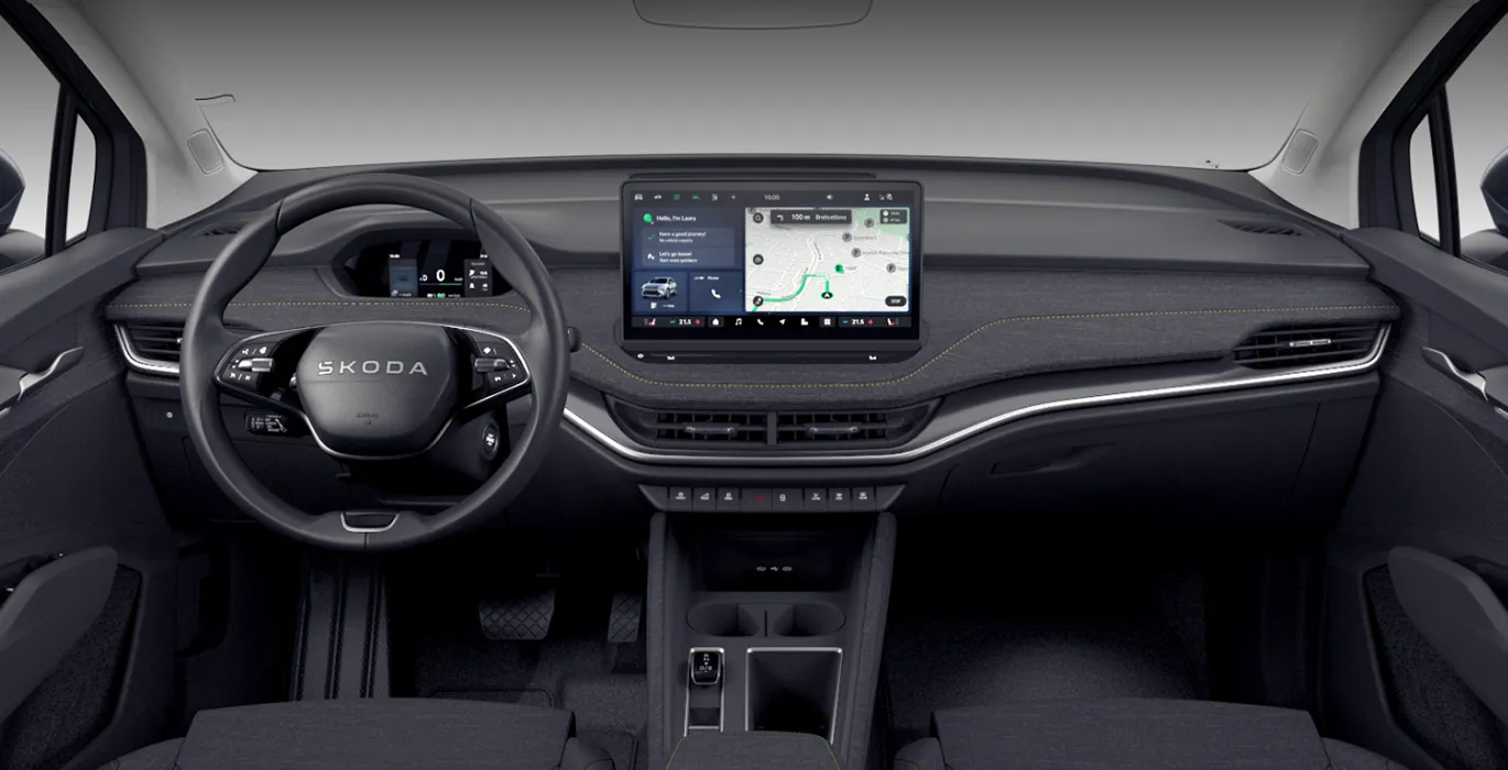 SKODA-Elroq-150kW-204CV-63kWh-interior-delantera